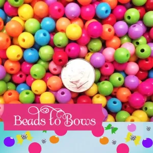 100ct 8mm Bubblegum Beads, Chunky Bubblegum Beads, Chunky Gumball Beads, Chunky Necklace Bead Supply,  Jewelry Beads, You Choose colors