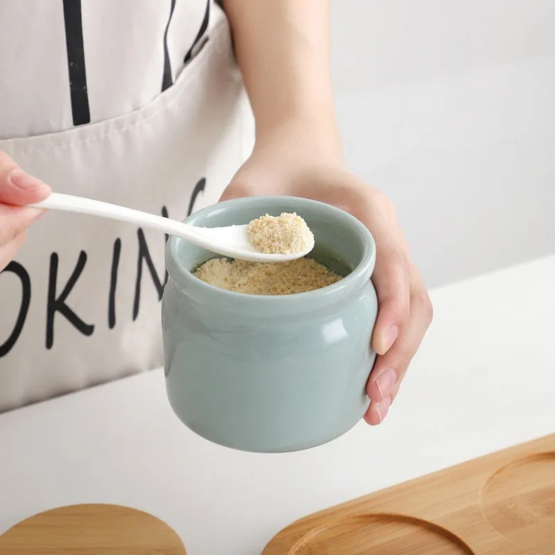 4 Or 5 Piece Stylish Ceramic Condiment Pots