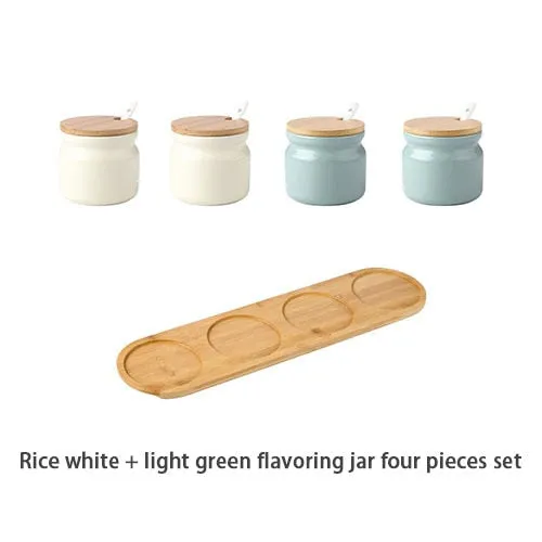 4 Or 5 Piece Stylish Ceramic Condiment Pots