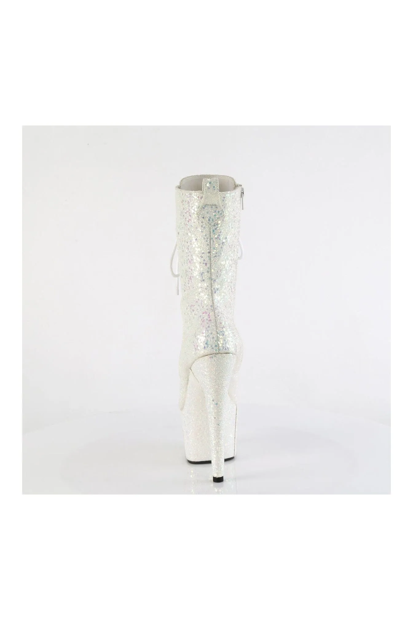 ADORE-1040-IG White Glitter Ankle Boot
