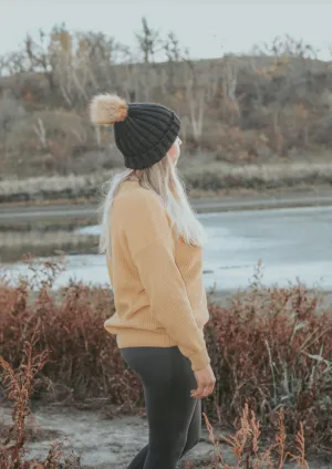 Adult Chunky Knit Sweater | Mustard