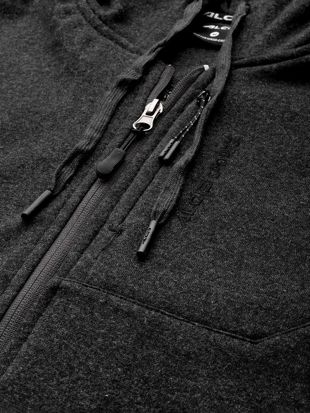 Alcis Men Solid Hooded Sporty Jacket