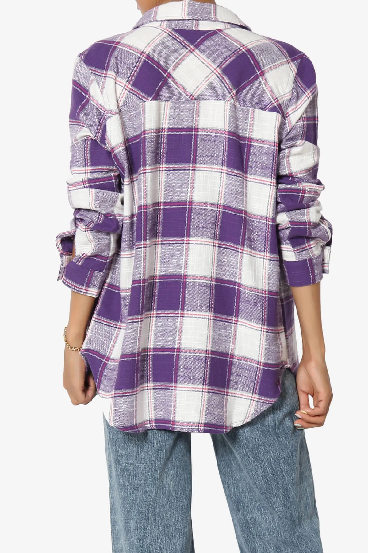 Allegra Plaid Flannel Button Down Shirt