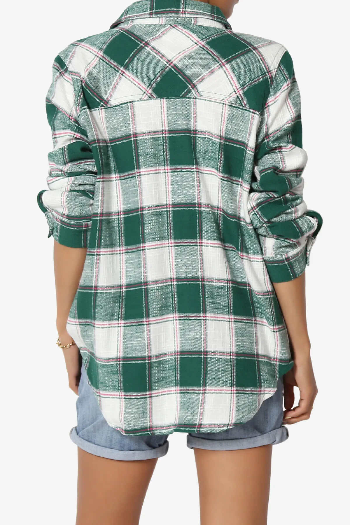 Allegra Plaid Flannel Button Down Shirt