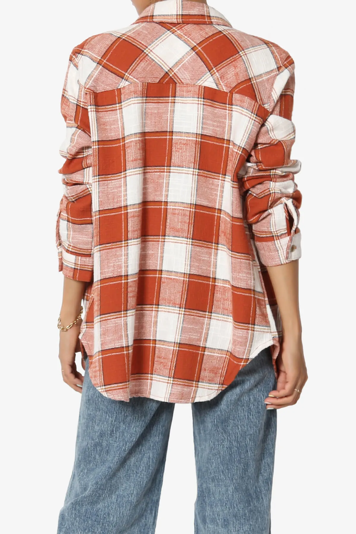 Allegra Plaid Flannel Button Down Shirt