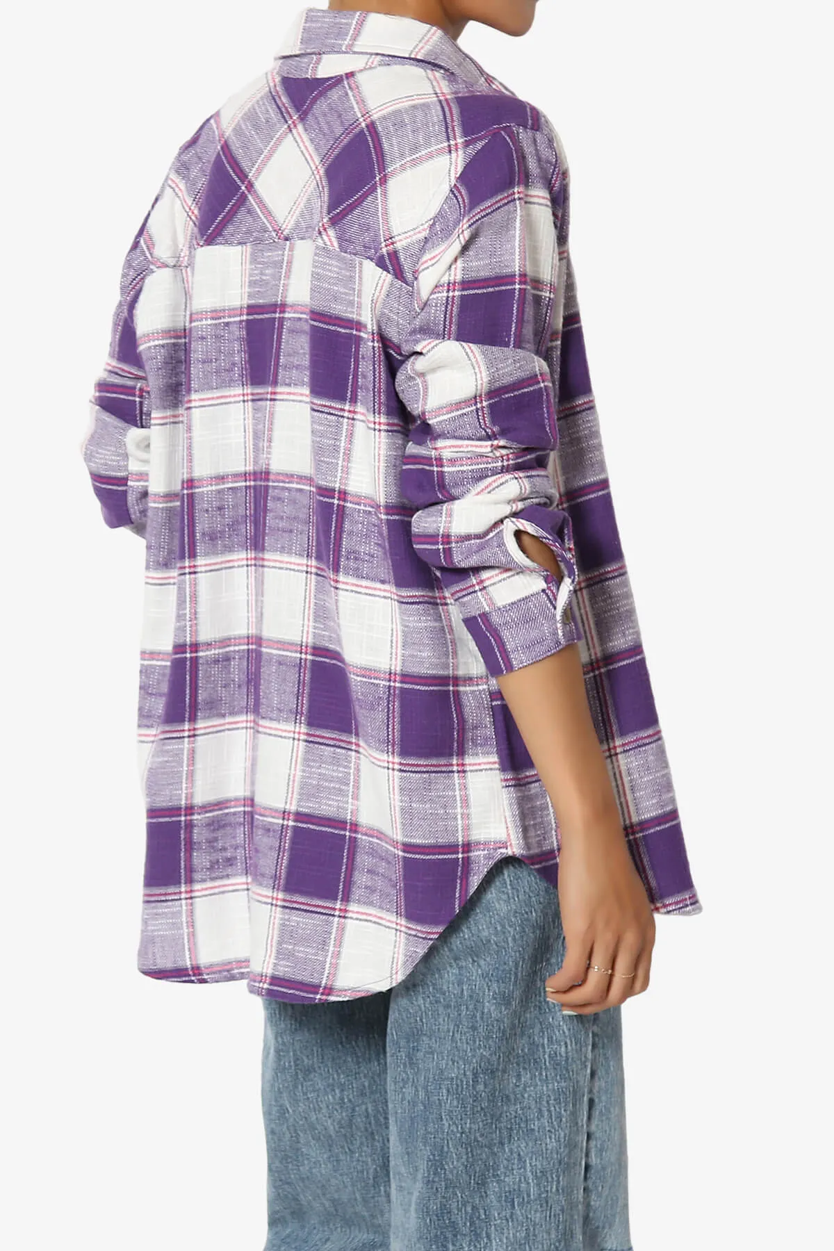 Allegra Plaid Flannel Button Down Shirt