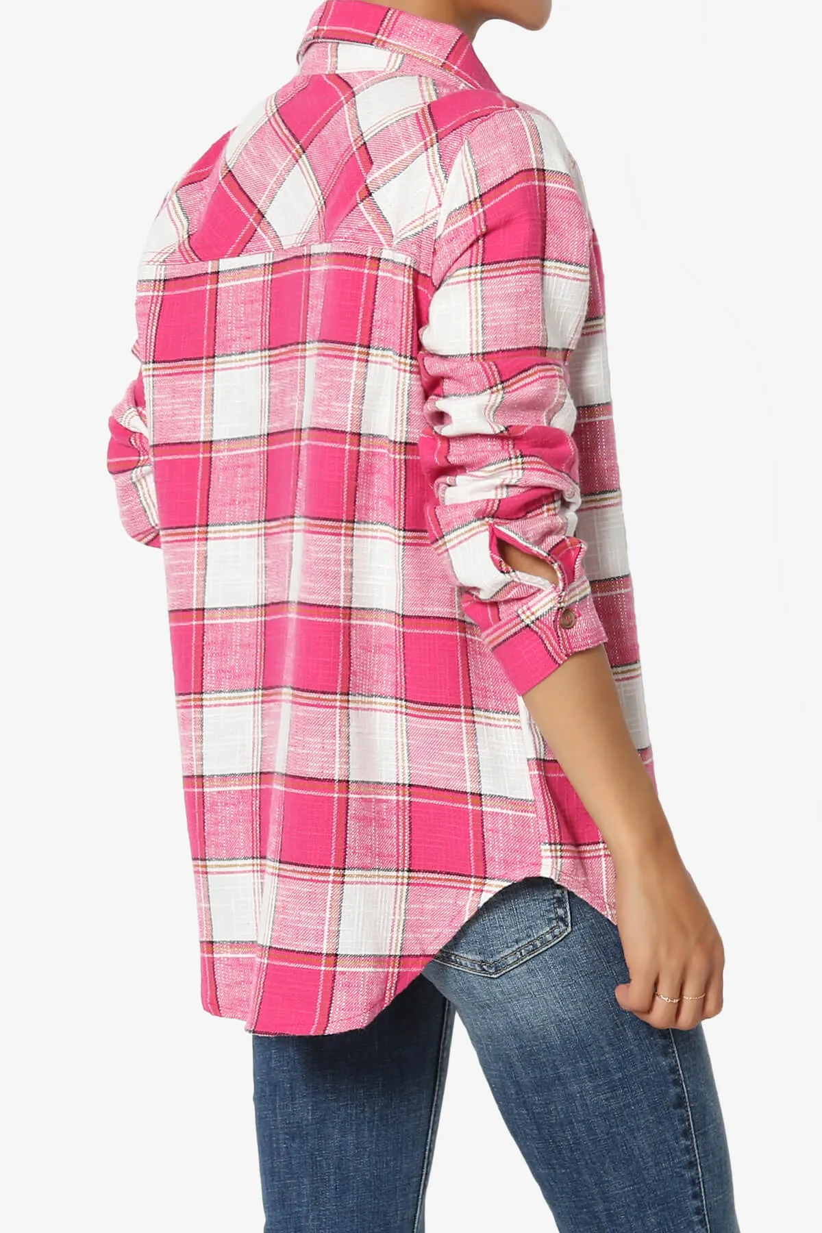 Allegra Plaid Flannel Button Down Shirt