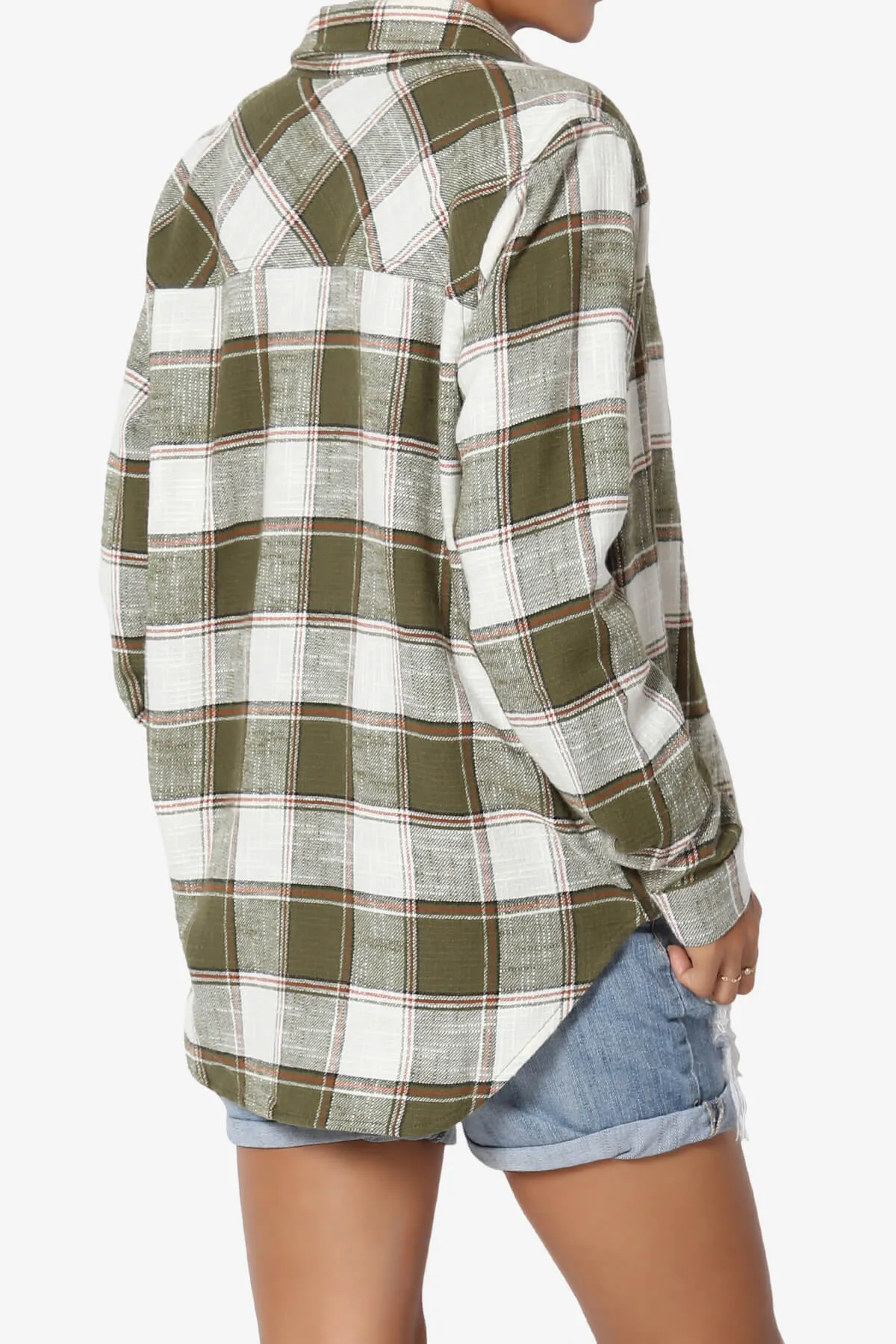 Allegra Plaid Flannel Button Down Shirt