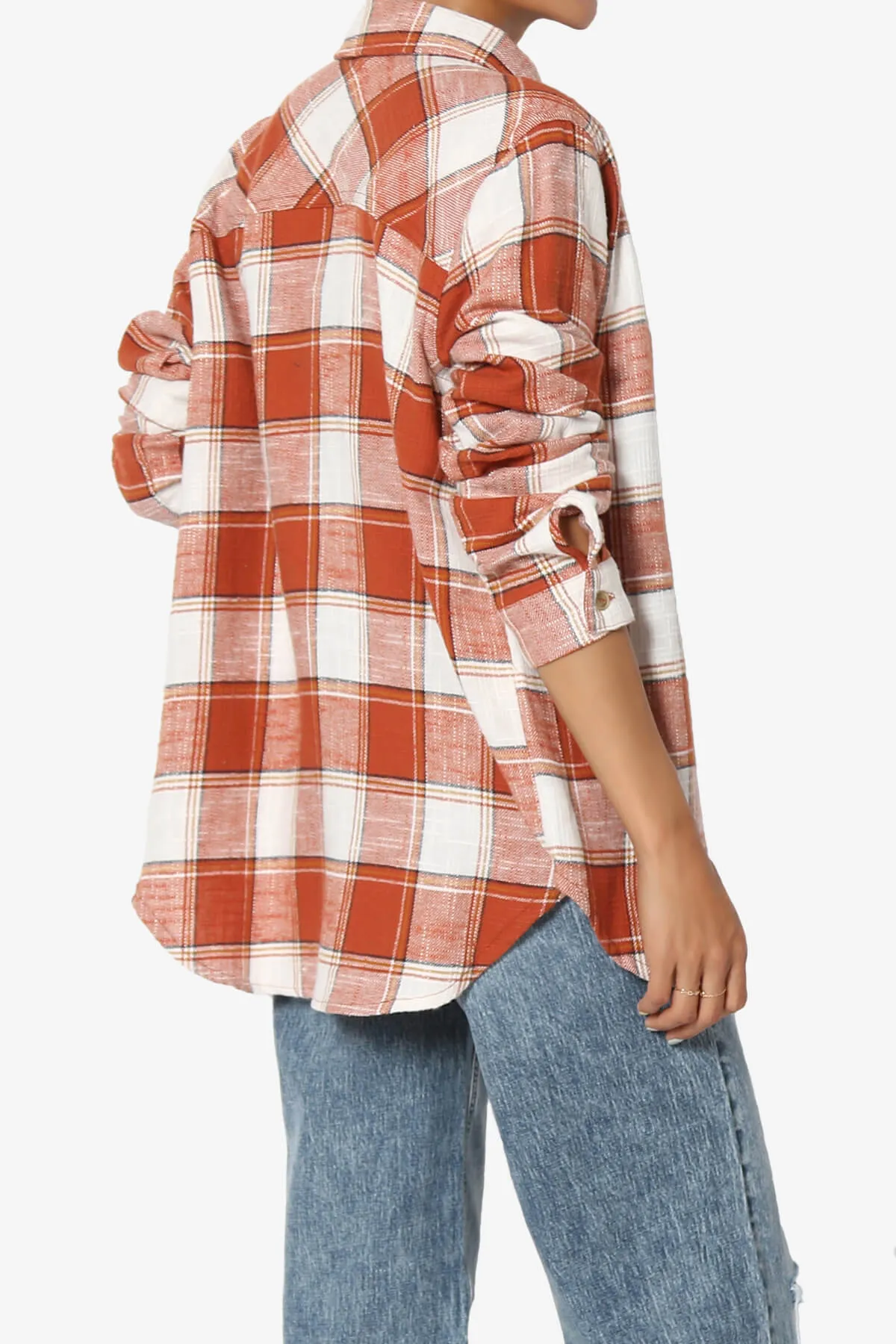 Allegra Plaid Flannel Button Down Shirt