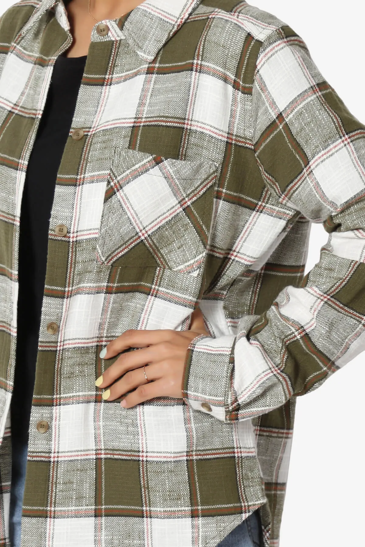 Allegra Plaid Flannel Button Down Shirt