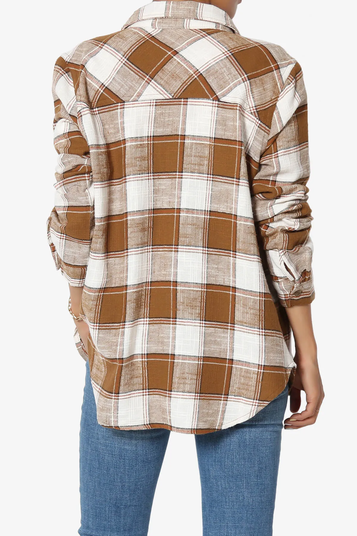 Allegra Plaid Flannel Button Down Shirt