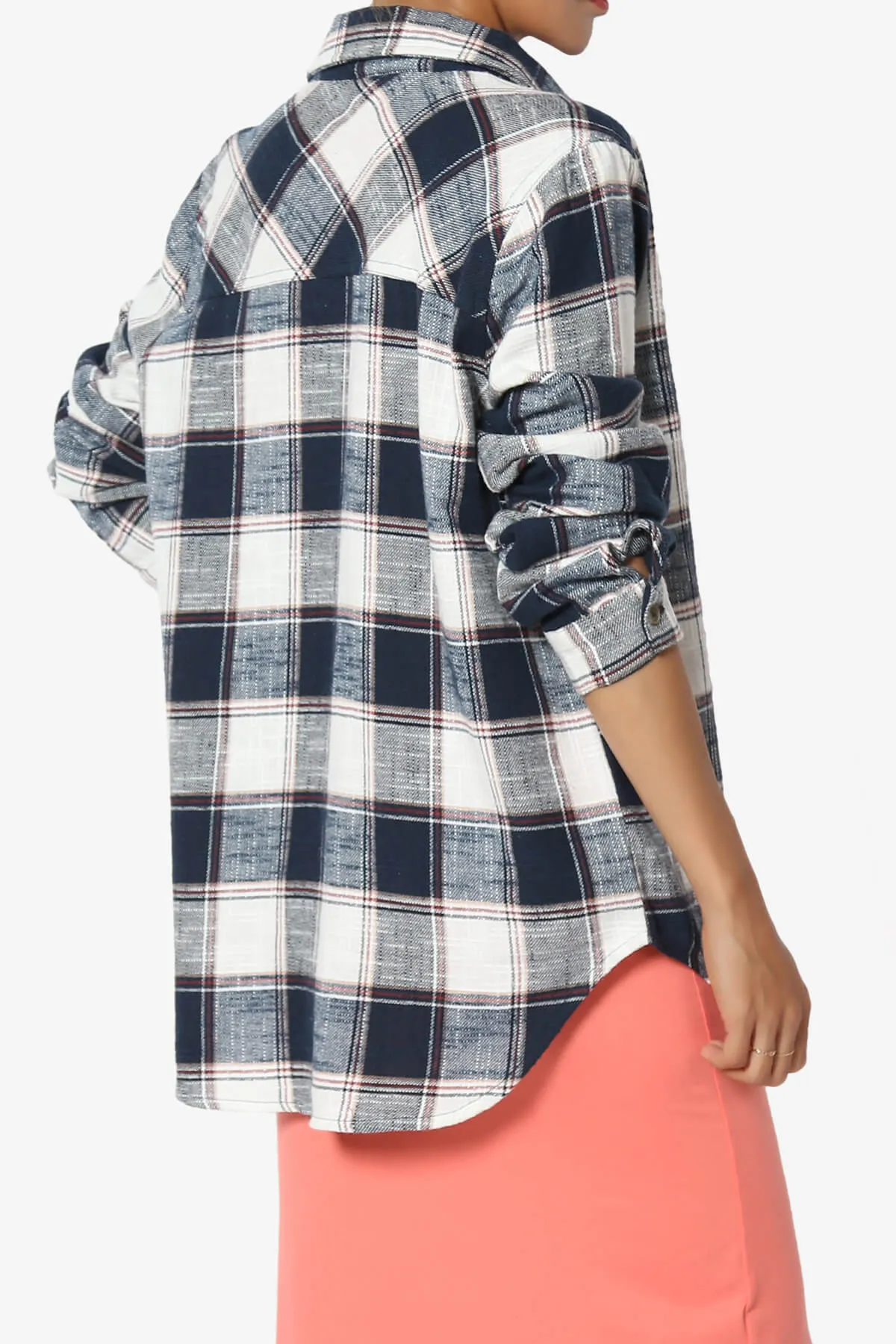 Allegra Plaid Flannel Button Down Shirt