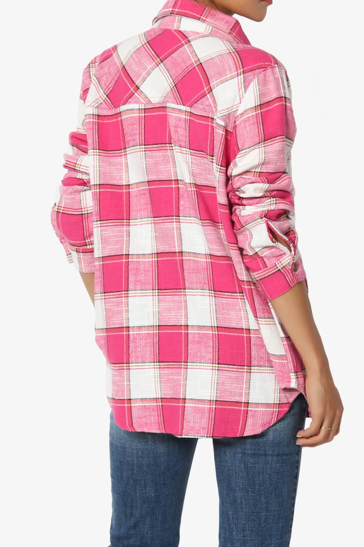 Allegra Plaid Flannel Button Down Shirt