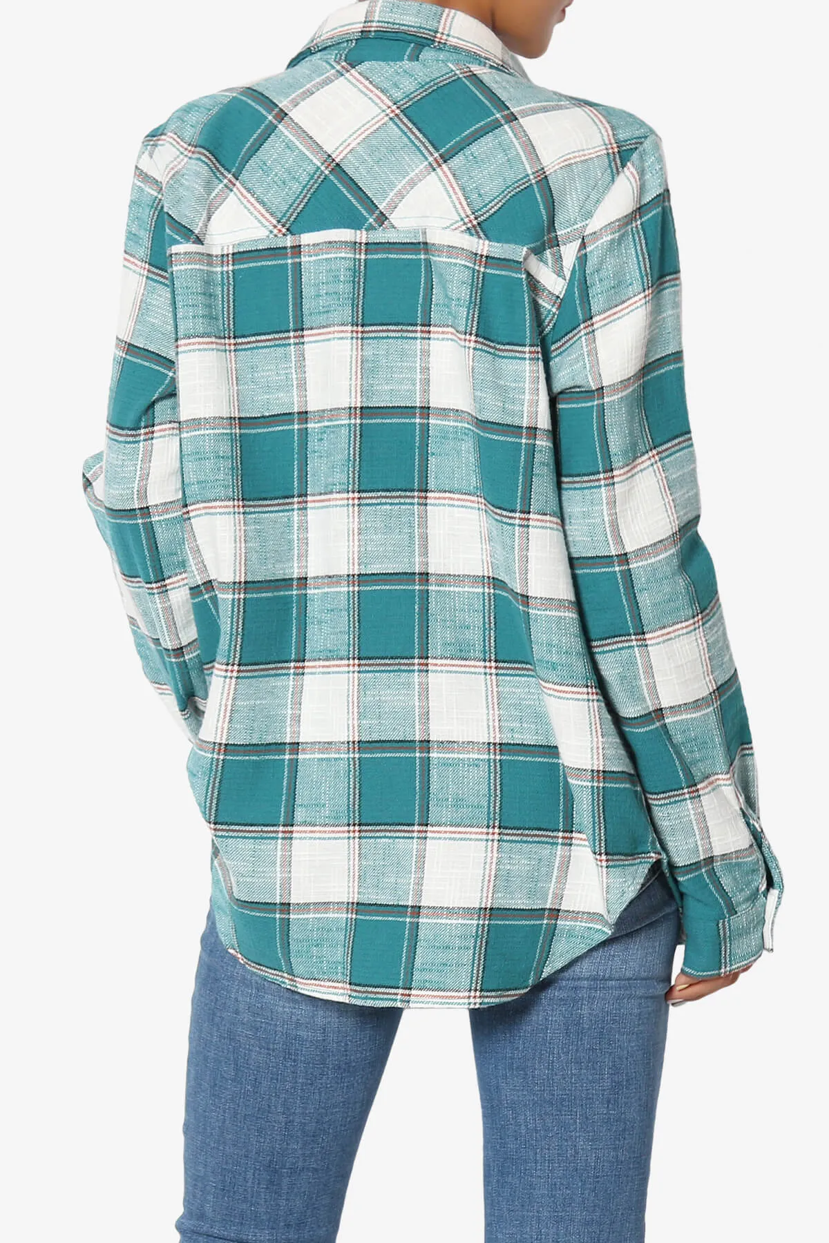 Allegra Plaid Flannel Button Down Shirt