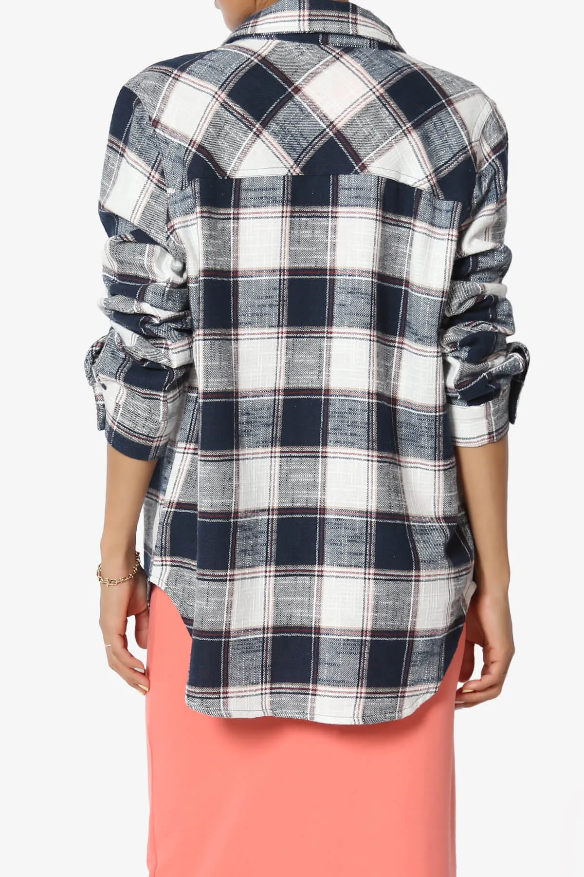 Allegra Plaid Flannel Button Down Shirt