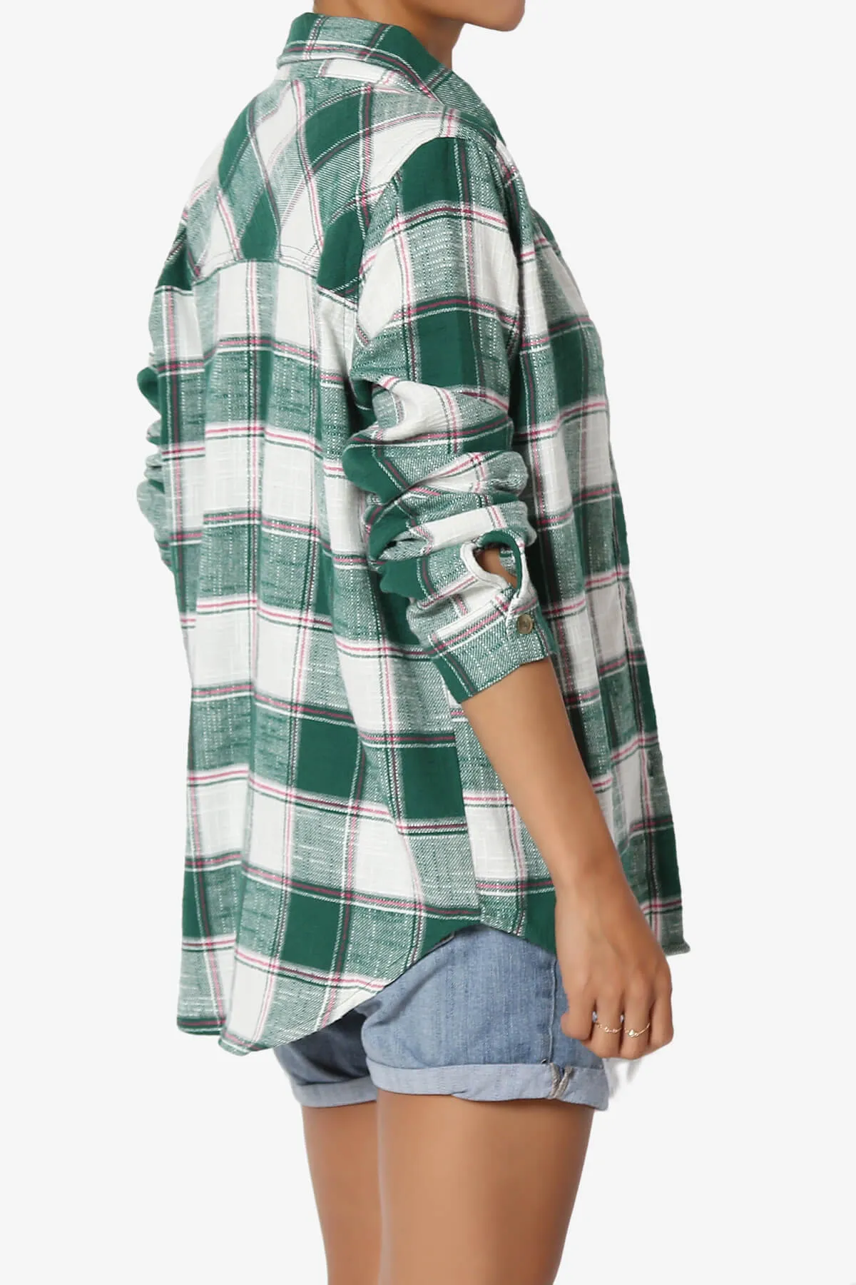 Allegra Plaid Flannel Button Down Shirt