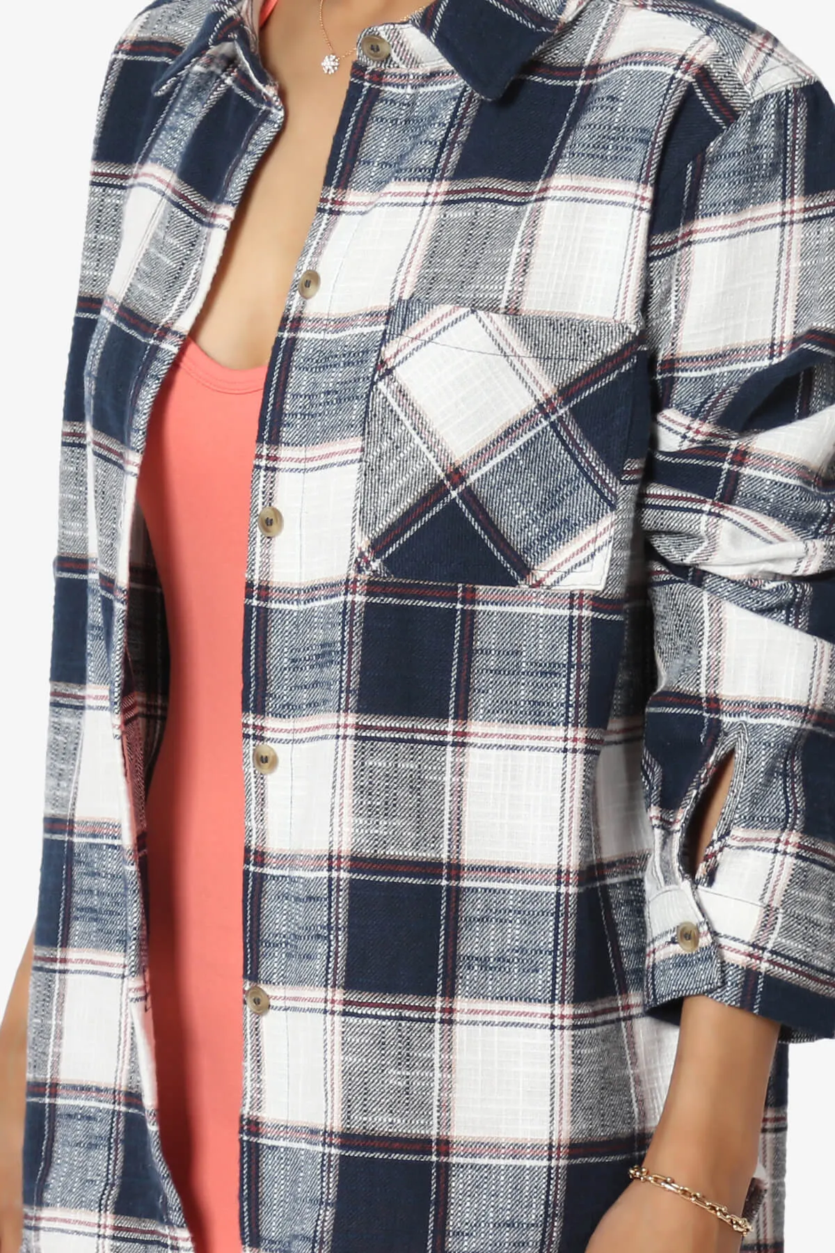 Allegra Plaid Flannel Button Down Shirt