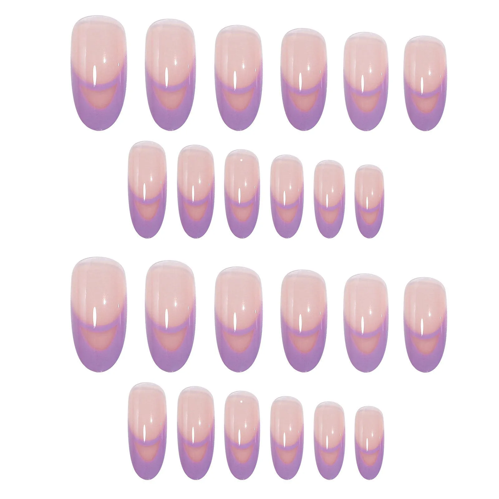 Almond Light Purple Simple Double French