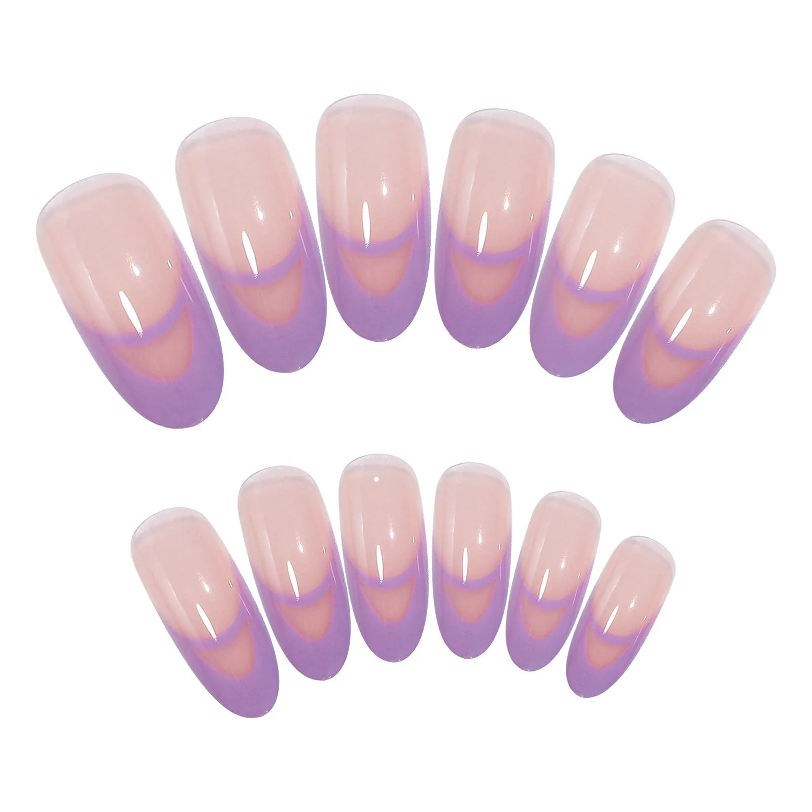 Almond Light Purple Simple Double French