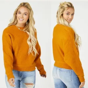 ALTAR'D STATE COZY Chunky Sweater Gold LG NEW Altar'd State Mustard  Gold Sweat