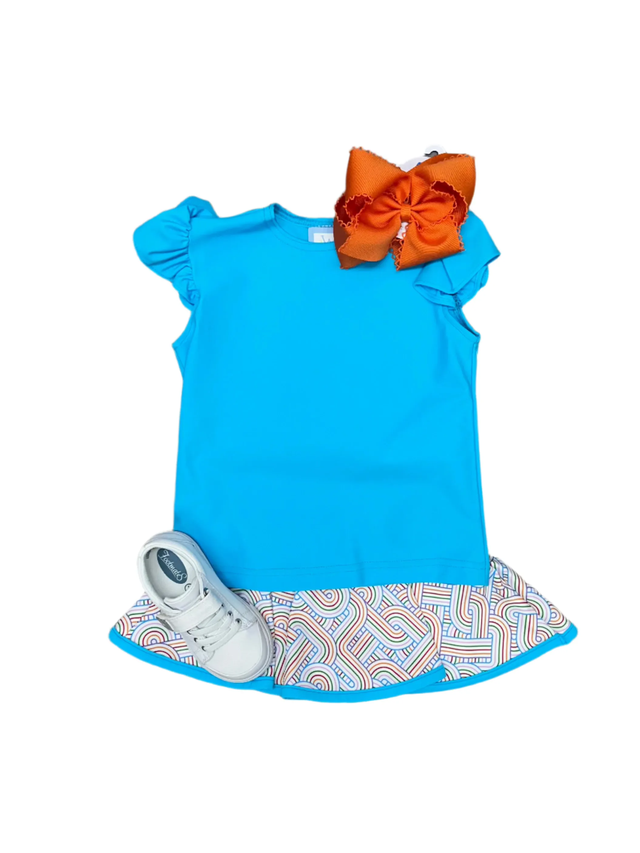 Angel Sleeve Athleisure Tee - Turquoise