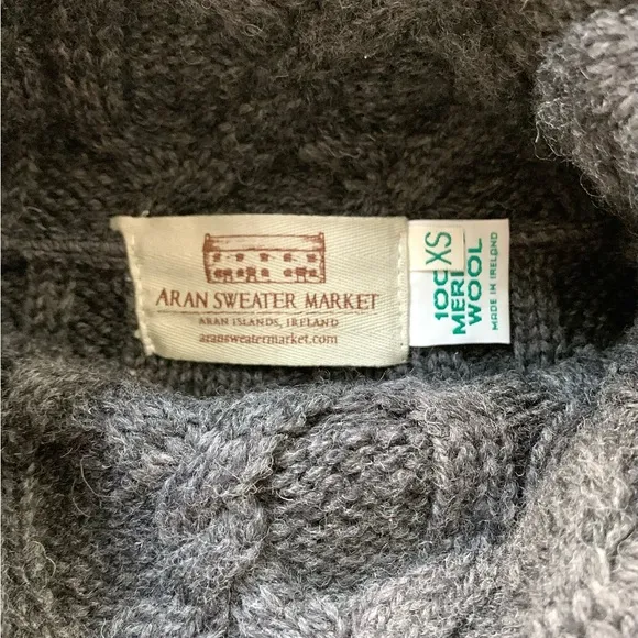Aran Merino Wool Cable Knit Fisherman Sweater