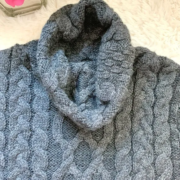 Aran Merino Wool Cable Knit Fisherman Sweater
