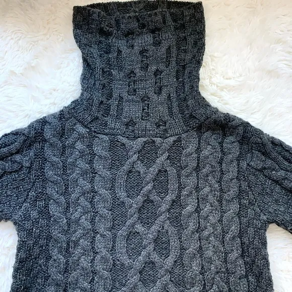 Aran Merino Wool Cable Knit Fisherman Sweater