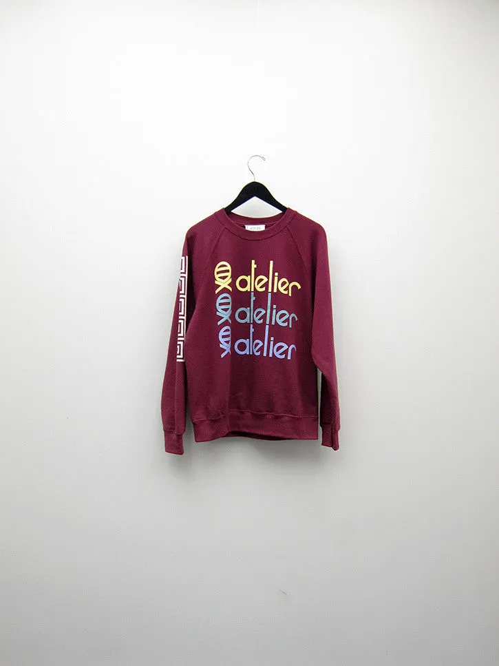 Atelier E.B. Trio Sweatshirt, Burgundy