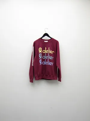 Atelier E.B. Trio Sweatshirt, Burgundy