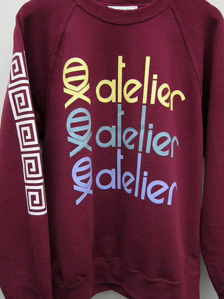 Atelier E.B. Trio Sweatshirt, Burgundy