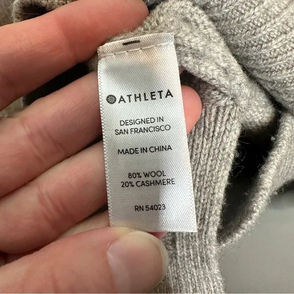 Athleta Perspective Wool Cashmere Blend Crewneck Sweater