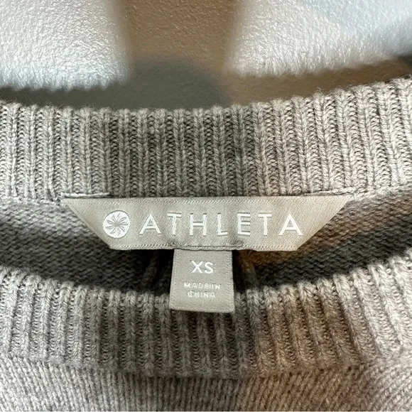 Athleta Perspective Wool Cashmere Blend Crewneck Sweater