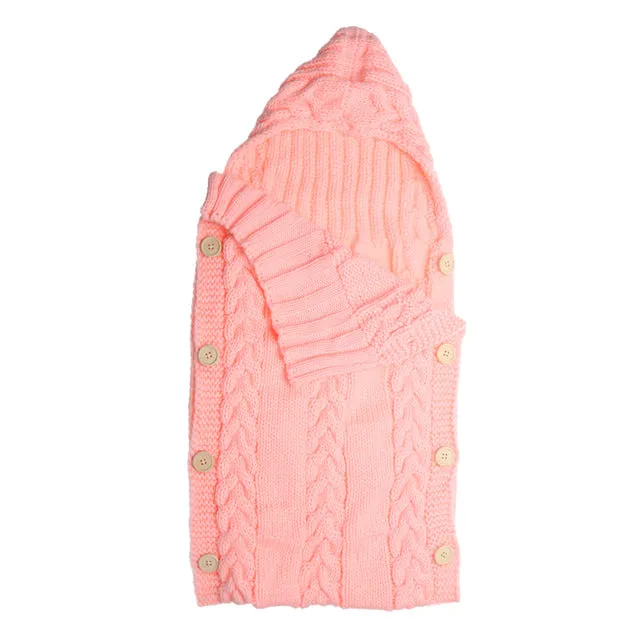 Baby Swaddle Wrap Warm Crochet Knitted