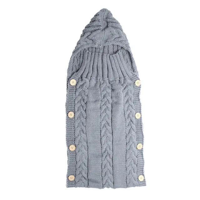 Baby Swaddle Wrap Warm Crochet Knitted