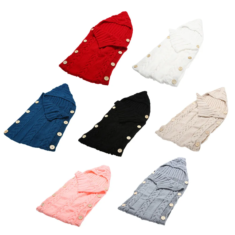 Baby Swaddle Wrap Warm Crochet Knitted