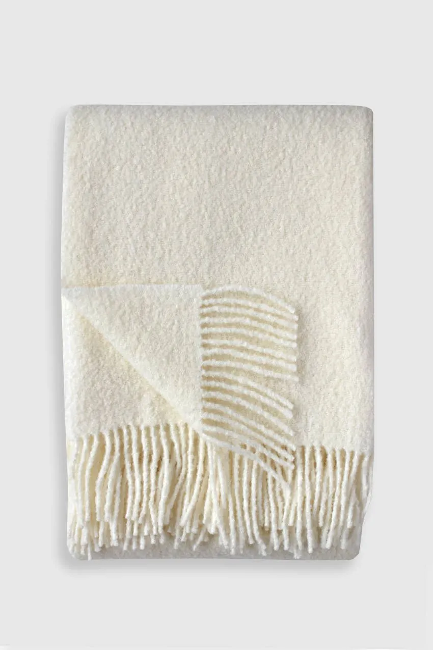 Baldwin Wool Boucle Throw | Dark Grey