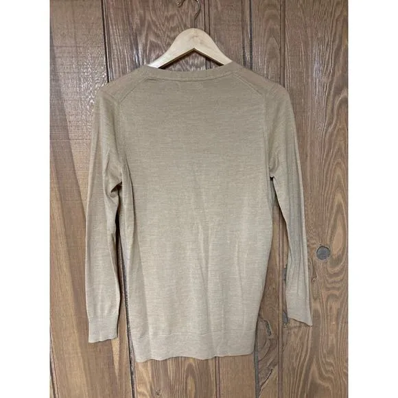 Banana Republic 100% Merino Wool Minimalist 3/4 length Sleeve Boyfriend Cardigan