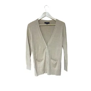 Banana Republic 100% Merino Wool Minimalist 3/4 length Sleeve Boyfriend Cardigan