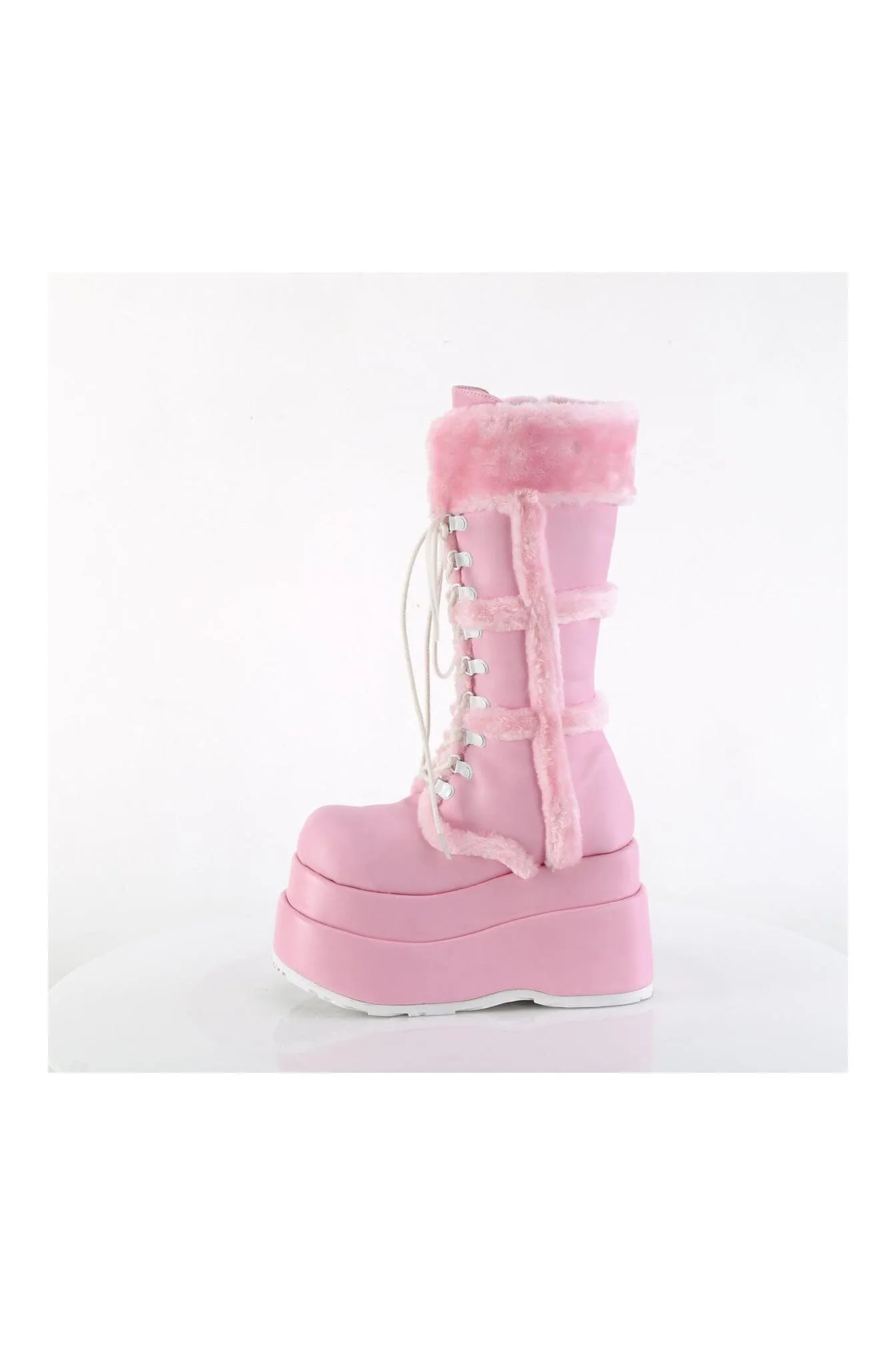 BEAR-202 Pink Vegan Leather Knee Boot