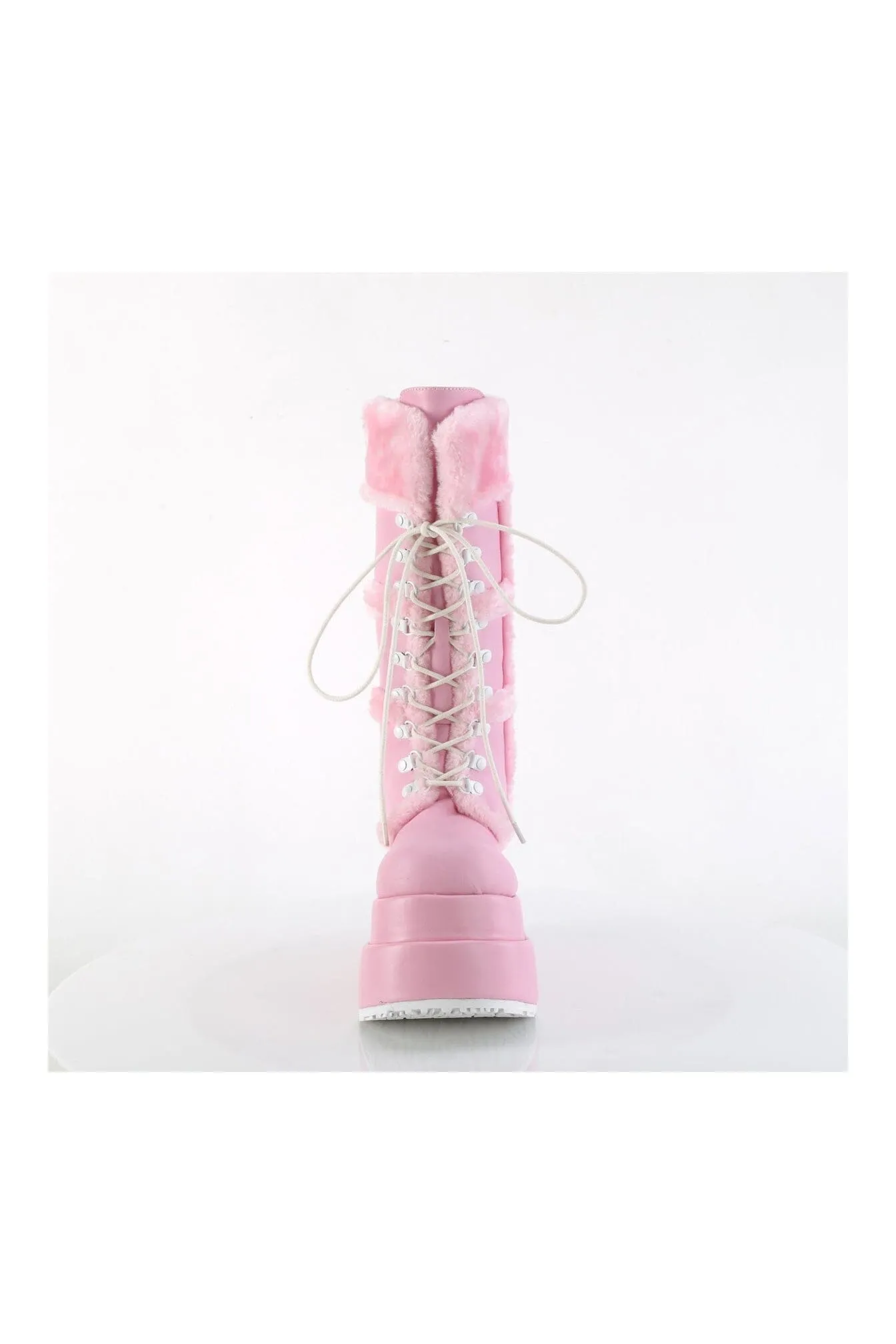 BEAR-202 Pink Vegan Leather Knee Boot
