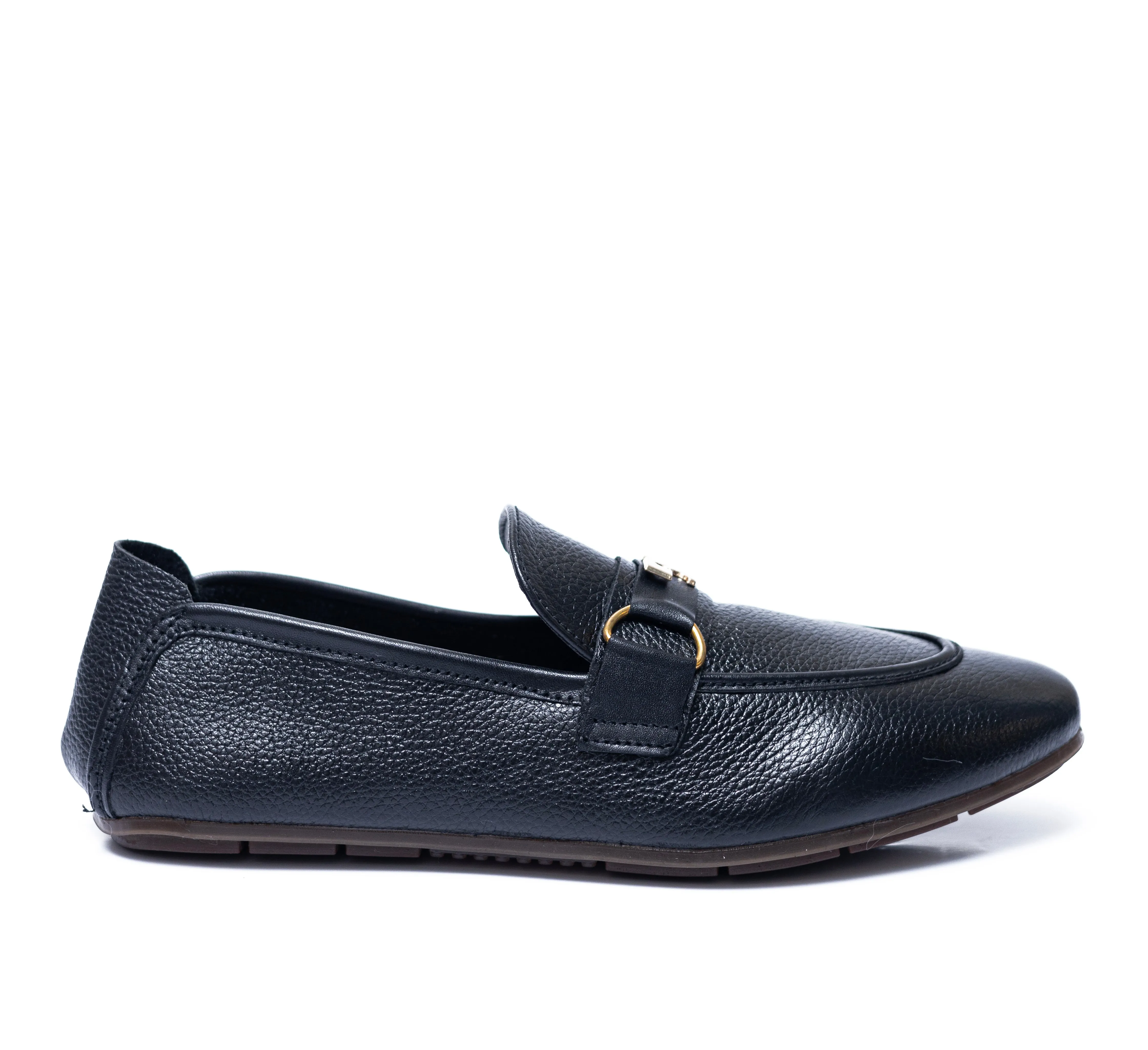 Black Leather T Strap Buckle