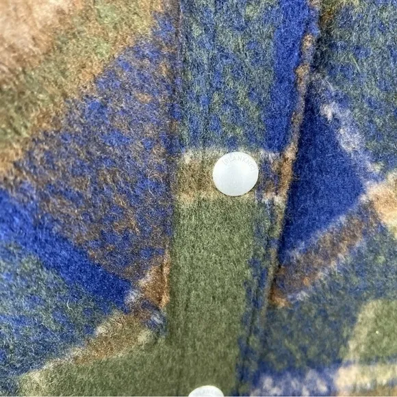 Blank NYC NWT Flannel Wool Blend Shacket  Jacket Hit the Trail Womens Size L