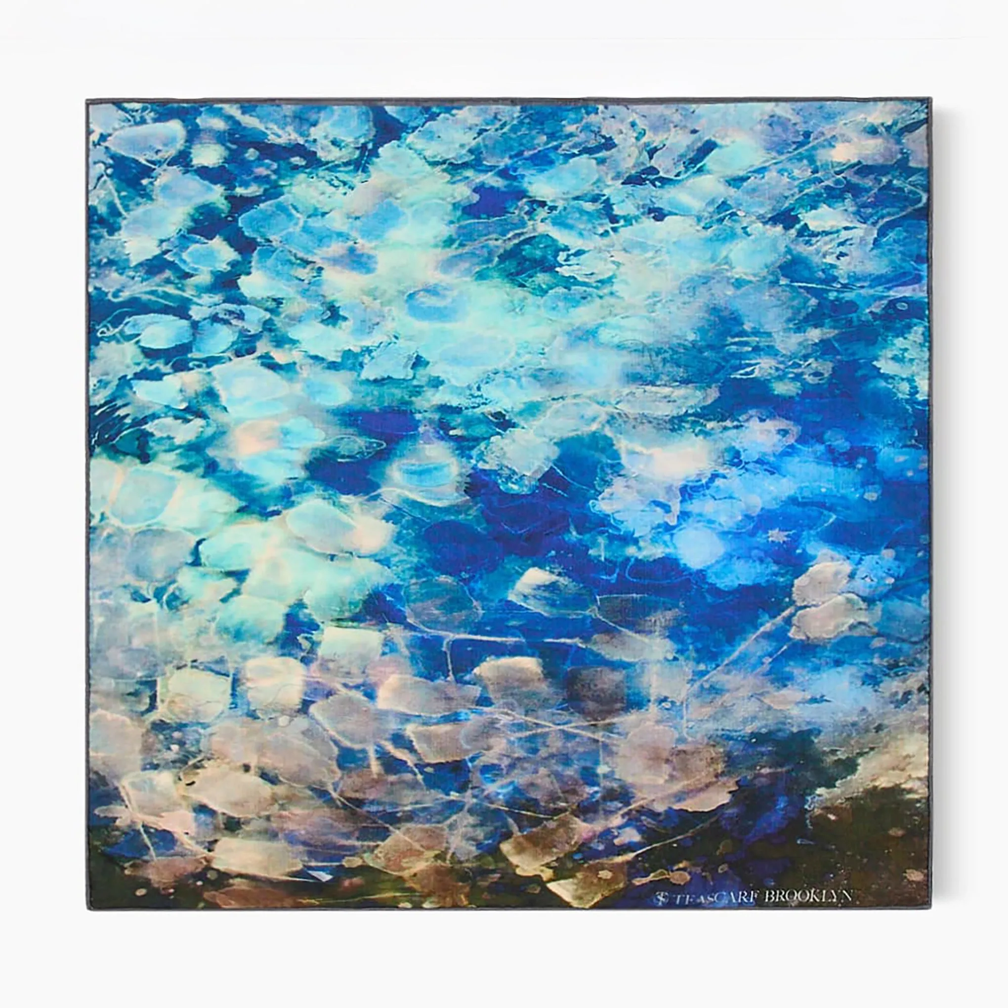 Blue Dream Silk/Wool Bandana - Silk/Wool Blend, 26" x 26"