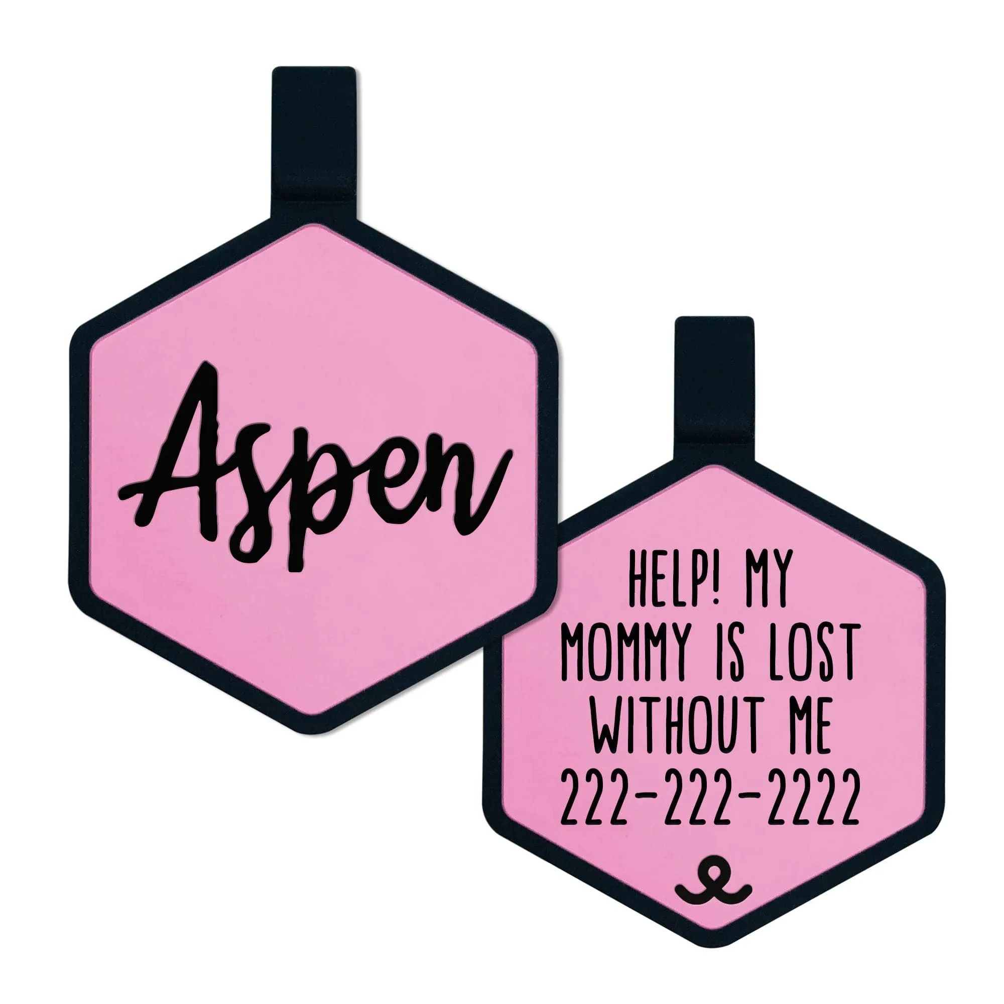 Blush Silicone ID Tag