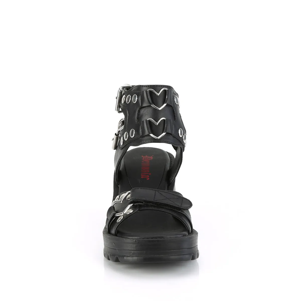 BRATTY-07  Black Vegan Leather