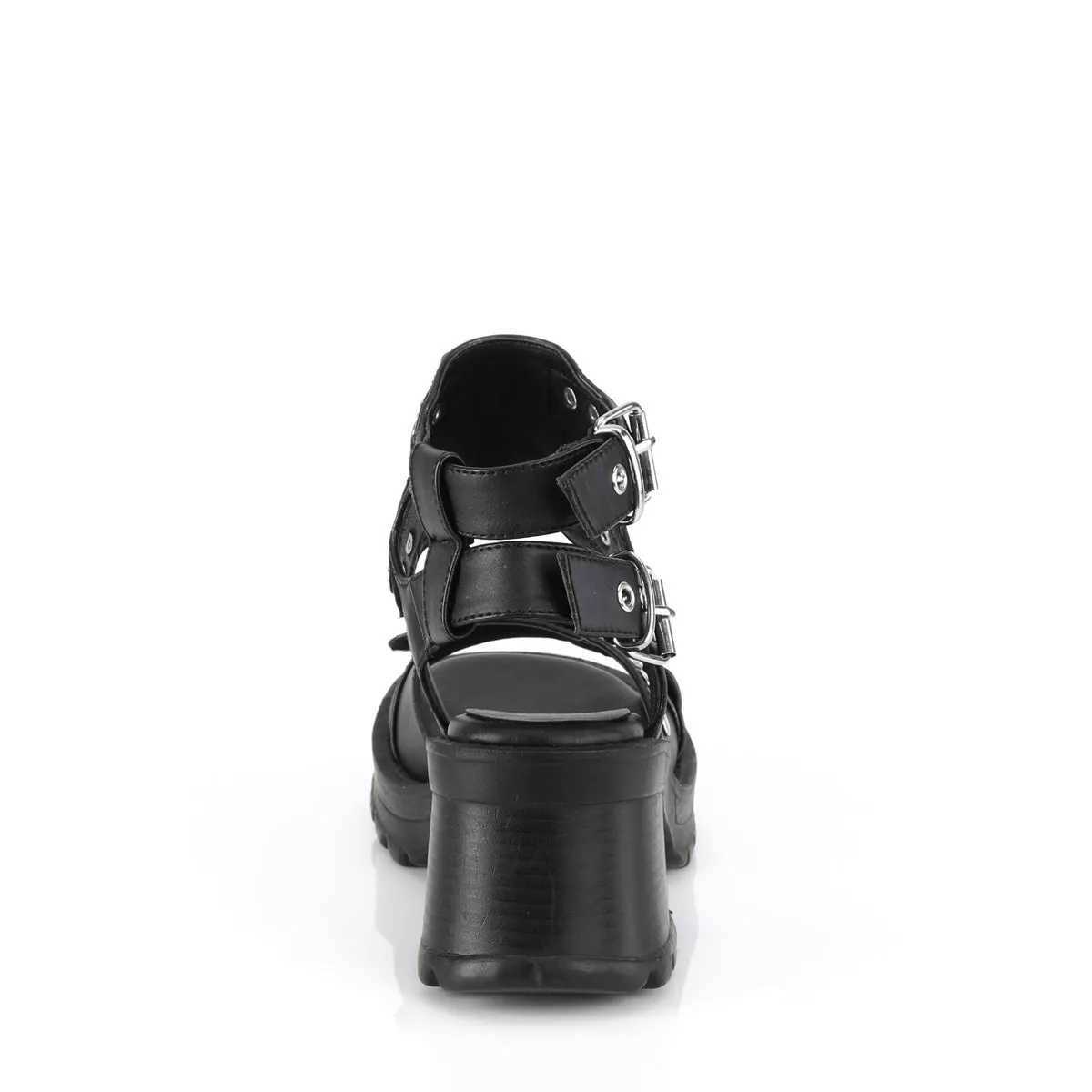 BRATTY-07  Black Vegan Leather