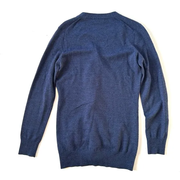 Brooks Brothers Navy Blue Merino Wool Button Cardigan Sweater