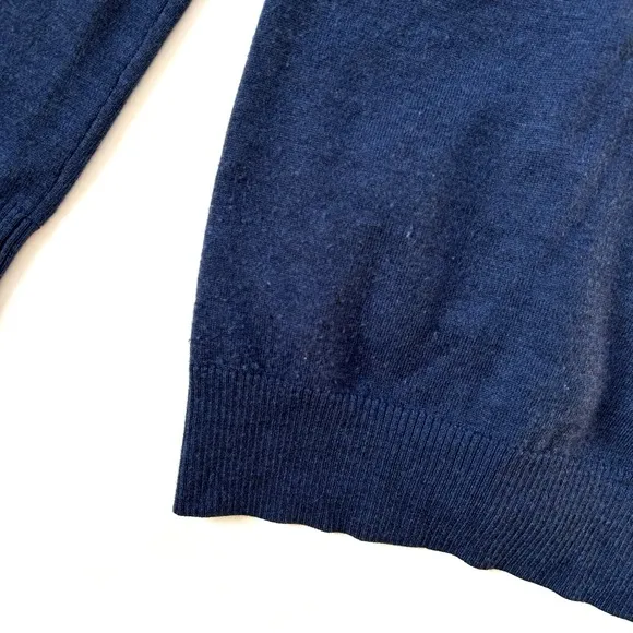 Brooks Brothers Navy Blue Merino Wool Button Cardigan Sweater