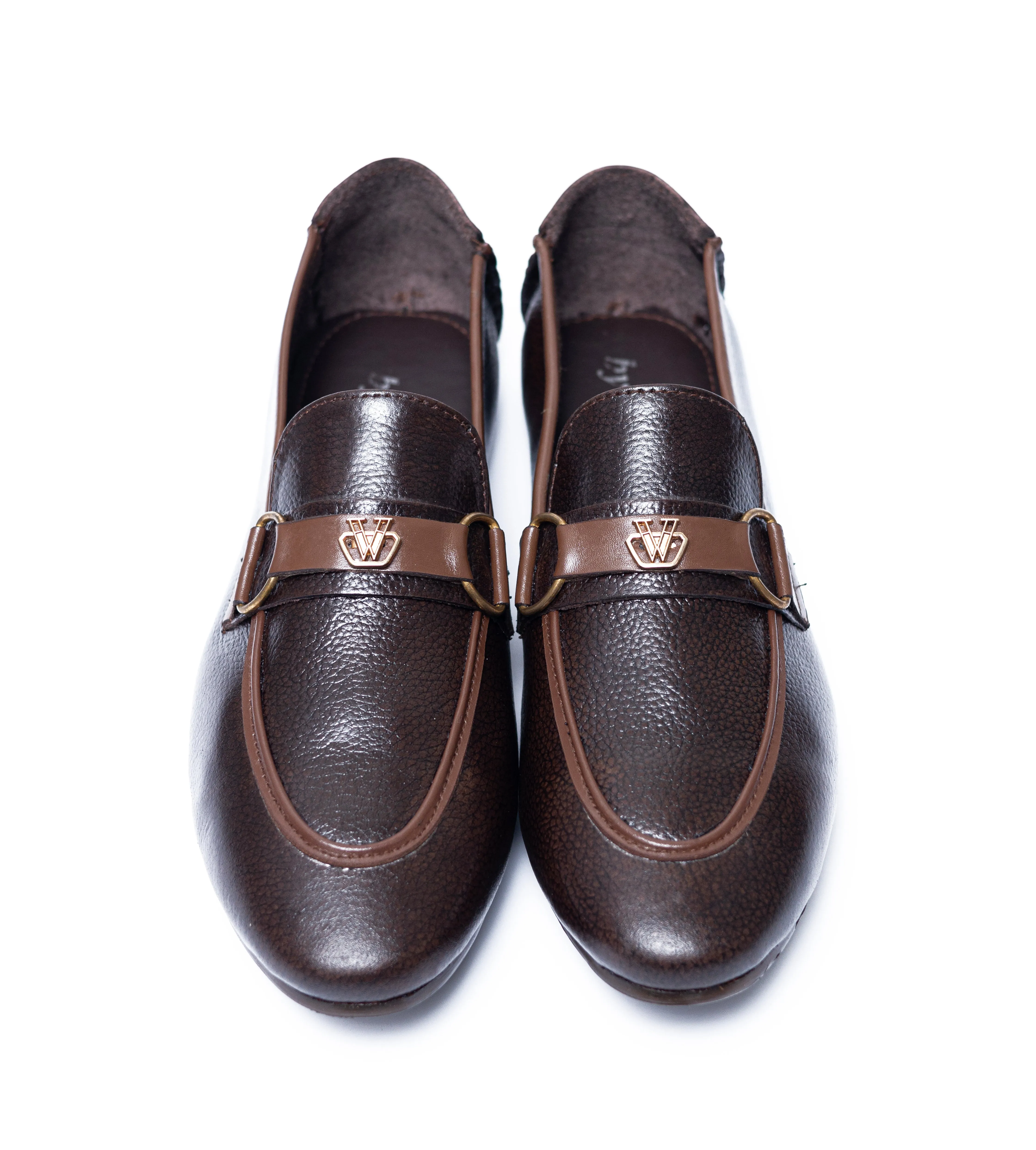Brown Leather W strap buckle